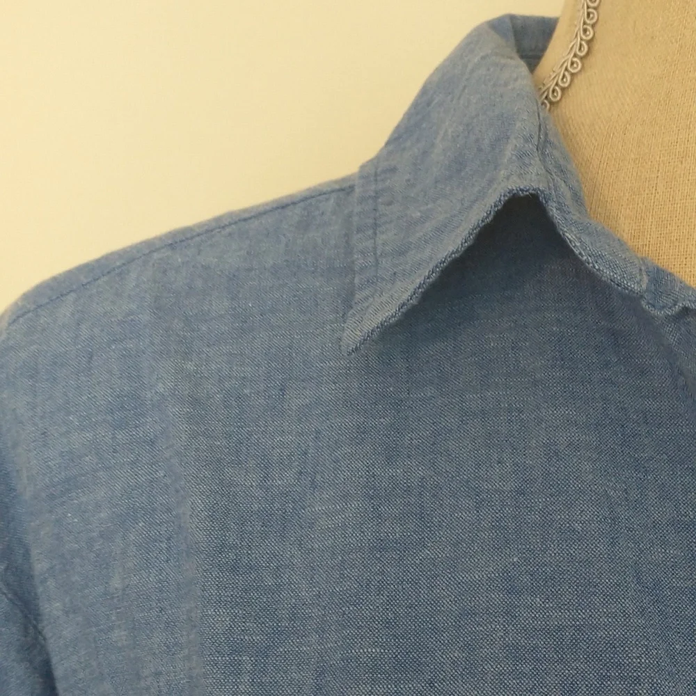 H&M Linen-Blend Shirt Dress Size XS - Picture 2 of 9